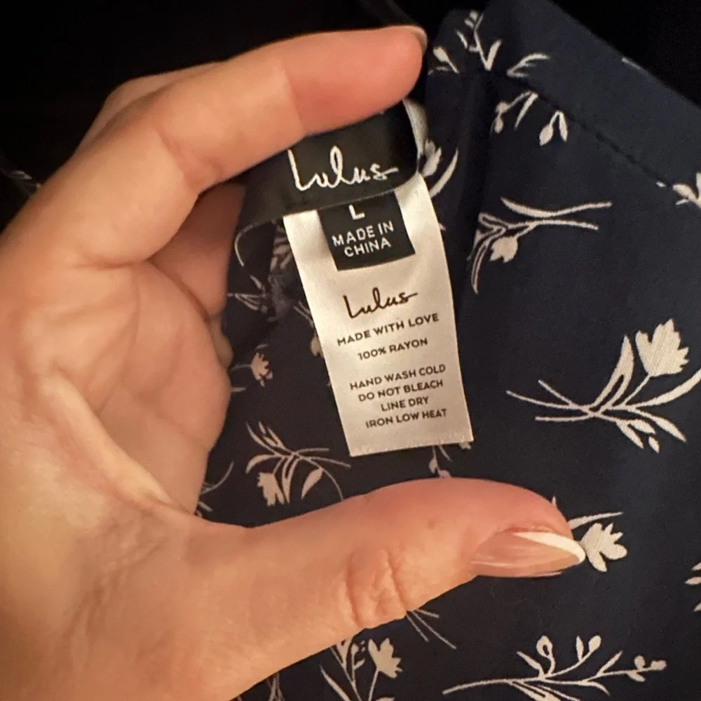 Lulu's Blue and White Flutter Sleeve Maxi Dress - Picture 7 of 7